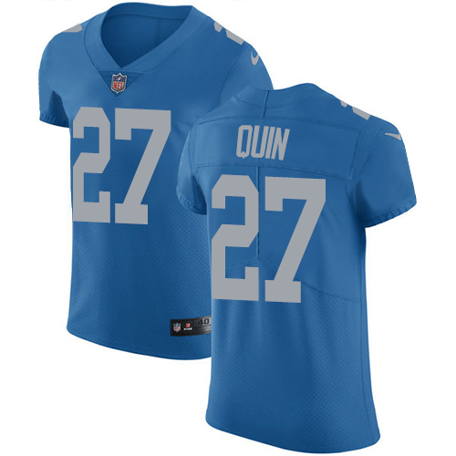 Nike Lions #27 Glover Quin Blue Throwback Men's Stitched NFL Vapor Untouchable Elite Jersey
